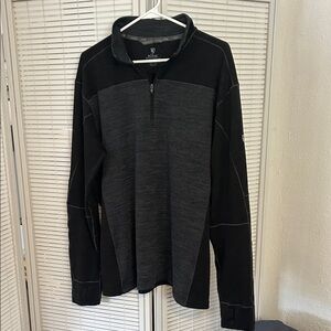 Kuhl Men's Black and Gray Zip-Up Sweater